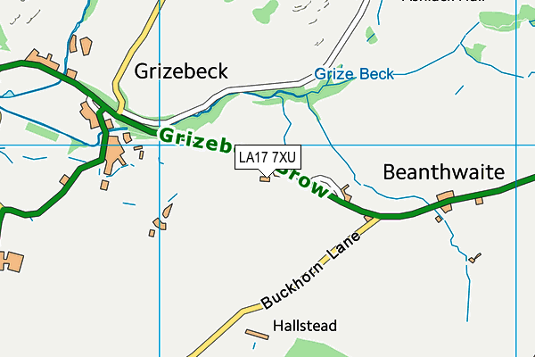 LA17 7XU map - OS VectorMap District (Ordnance Survey)