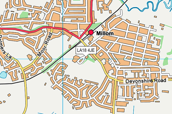 LA18 4JE map - OS VectorMap District (Ordnance Survey) LA18 4JE map - OS VectorMap District (Ordnance Survey)