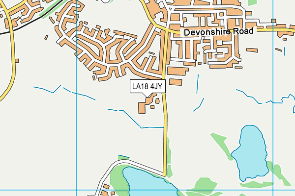 LA18 4JY map - OS VectorMap District (Ordnance Survey) LA18 4JY map - OS VectorMap District (Ordnance Survey)