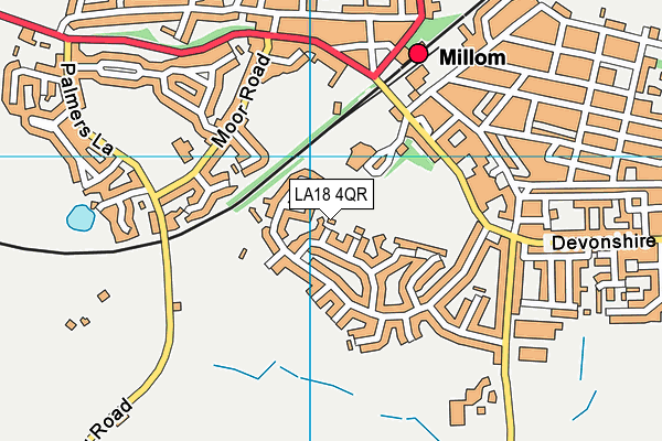 LA18 4QR map - OS VectorMap District (Ordnance Survey) LA18 4QR map - OS VectorMap District (Ordnance Survey)