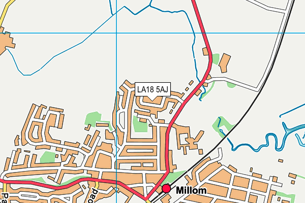LA18 5AJ map - OS VectorMap District (Ordnance Survey) LA18 5AJ map - OS VectorMap District (Ordnance Survey)