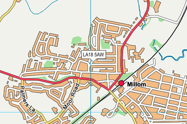 LA18 5AW map - OS VectorMap District (Ordnance Survey) LA18 5AW map - OS VectorMap District (Ordnance Survey)