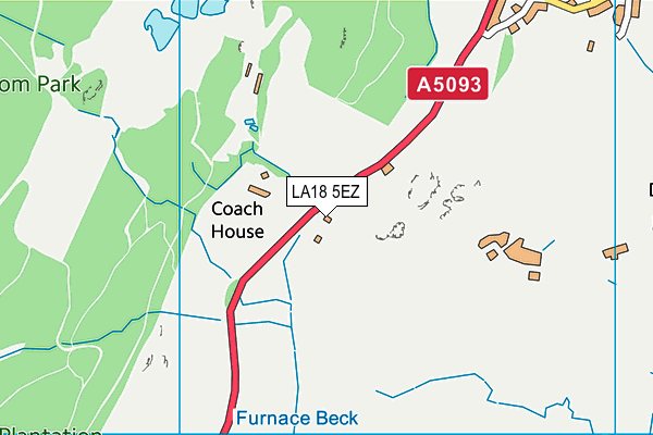 LA18 5EZ map - OS VectorMap District (Ordnance Survey) LA18 5EZ map - OS VectorMap District (Ordnance Survey)