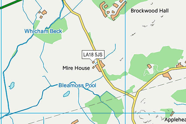 LA18 5JS map - OS VectorMap District (Ordnance Survey) LA18 5JS map - OS VectorMap District (Ordnance Survey)