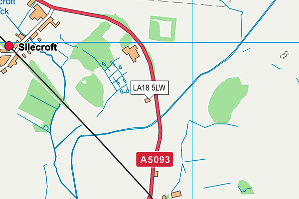 LA18 5LW map - OS VectorMap District (Ordnance Survey) LA18 5LW map - OS VectorMap District (Ordnance Survey)