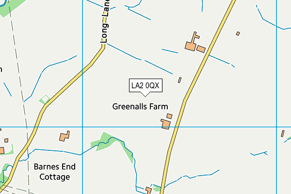 LA2 0QX map - OS VectorMap District (Ordnance Survey) LA2 0QX map - OS VectorMap District (Ordnance Survey)