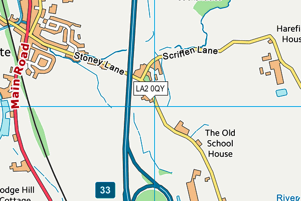 LA2 0QY map - OS VectorMap District (Ordnance Survey) LA2 0QY map - OS VectorMap District (Ordnance Survey)