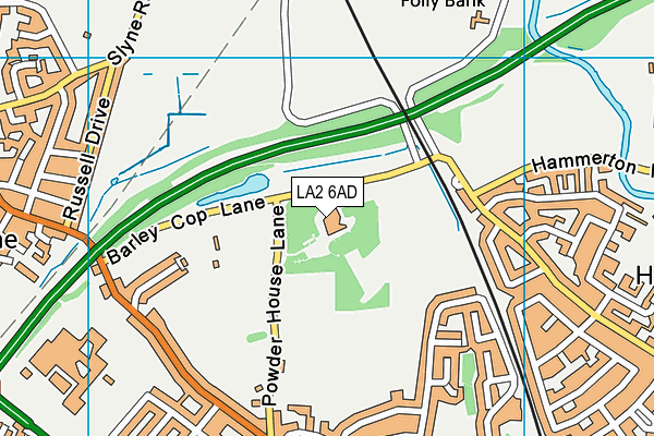 LA2 6AD map - OS VectorMap District (Ordnance Survey) LA2 6AD map - OS VectorMap District (Ordnance Survey)