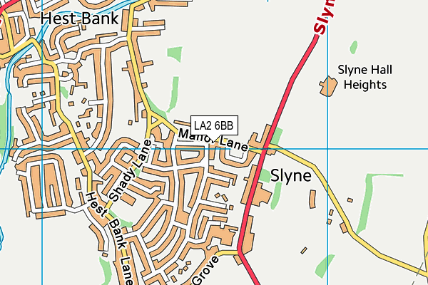 LA2 6BB map - OS VectorMap District (Ordnance Survey) LA2 6BB map - OS VectorMap District (Ordnance Survey)