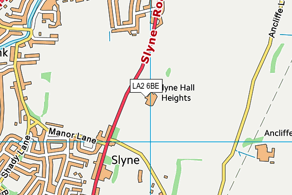 LA2 6BE map - OS VectorMap District (Ordnance Survey) LA2 6BE map - OS VectorMap District (Ordnance Survey)