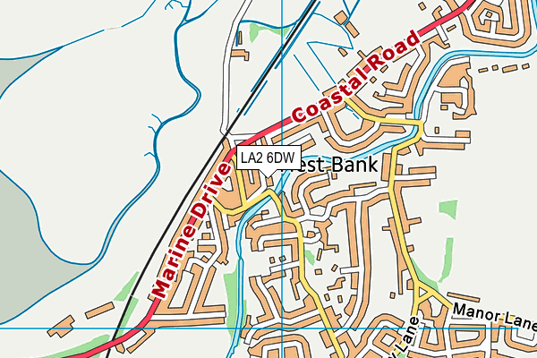 LA2 6DW map - OS VectorMap District (Ordnance Survey) LA2 6DW map - OS VectorMap District (Ordnance Survey)