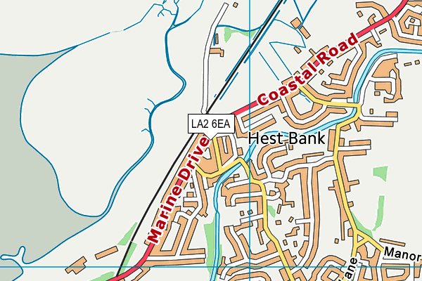 LA2 6EA map - OS VectorMap District (Ordnance Survey) LA2 6EA map - OS VectorMap District (Ordnance Survey)