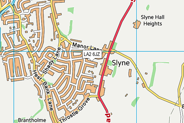 LA2 6JZ map - OS VectorMap District (Ordnance Survey) LA2 6JZ map - OS VectorMap District (Ordnance Survey)