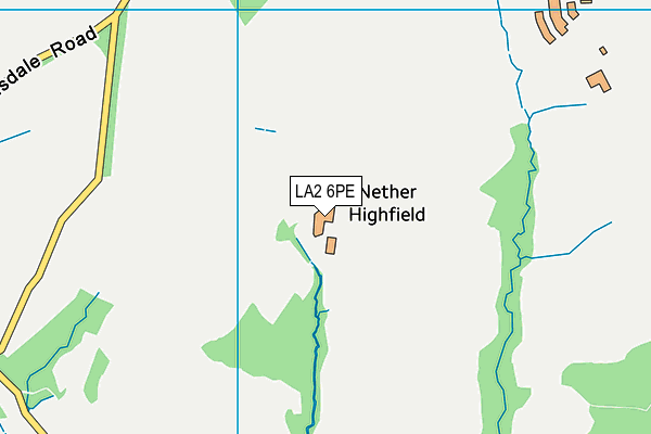 LA2 6PE map - OS VectorMap District (Ordnance Survey) LA2 6PE map - OS VectorMap District (Ordnance Survey)