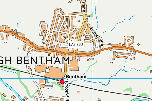 LA2 7JU map - OS VectorMap District (Ordnance Survey) LA2 7JU map - OS VectorMap District (Ordnance Survey)