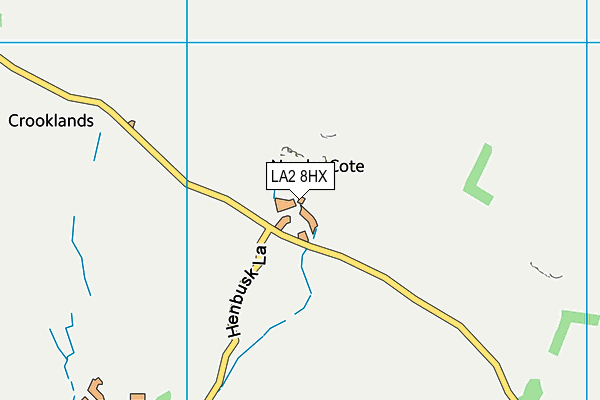 LA2 8HX map - OS VectorMap District (Ordnance Survey) LA2 8HX map - OS VectorMap District (Ordnance Survey)