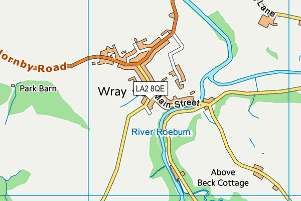 LA2 8QE map - OS VectorMap District (Ordnance Survey) LA2 8QE map - OS VectorMap District (Ordnance Survey)