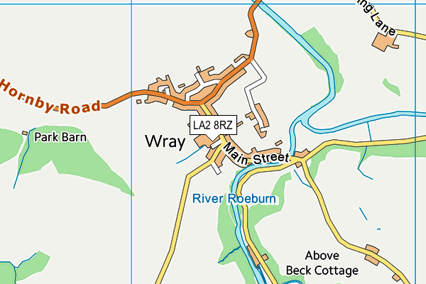LA2 8RZ map - OS VectorMap District (Ordnance Survey) LA2 8RZ map - OS VectorMap District (Ordnance Survey)