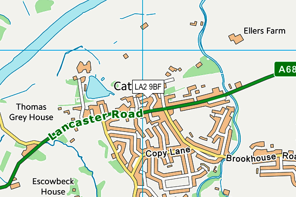 LA2 9BF map - OS VectorMap District (Ordnance Survey) LA2 9BF map - OS VectorMap District (Ordnance Survey)