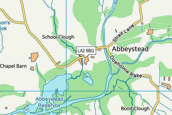 LA2 9BQ map - OS VectorMap District (Ordnance Survey) LA2 9BQ map - OS VectorMap District (Ordnance Survey)