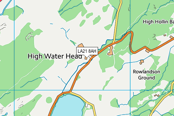 LA21 8AH map - OS VectorMap District (Ordnance Survey) LA21 8AH map - OS VectorMap District (Ordnance Survey)