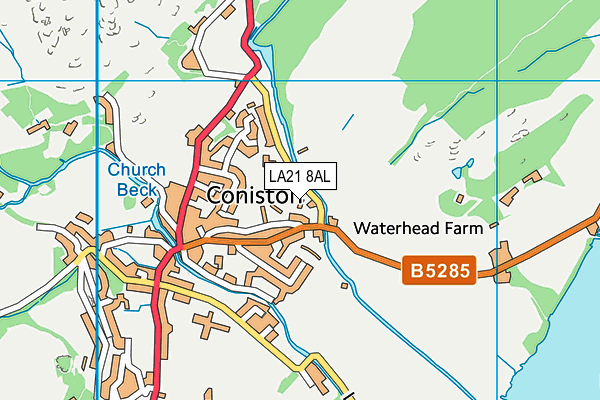 LA21 8AL map - OS VectorMap District (Ordnance Survey) LA21 8AL map - OS VectorMap District (Ordnance Survey)