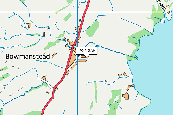 LA21 8AS map - OS VectorMap District (Ordnance Survey)
