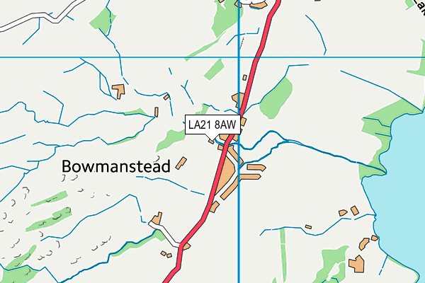 LA21 8AW map - OS VectorMap District (Ordnance Survey) LA21 8AW map - OS VectorMap District (Ordnance Survey)