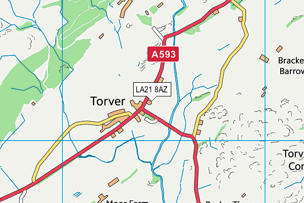 LA21 8AZ map - OS VectorMap District (Ordnance Survey) LA21 8AZ map - OS VectorMap District (Ordnance Survey)