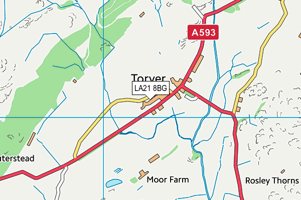 LA21 8BG map - OS VectorMap District (Ordnance Survey)