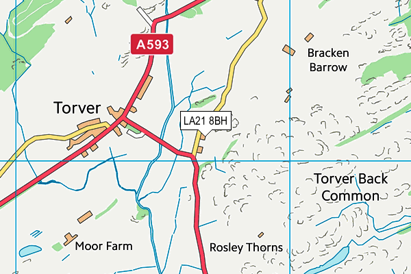LA21 8BH map - OS VectorMap District (Ordnance Survey) LA21 8BH map - OS VectorMap District (Ordnance Survey)