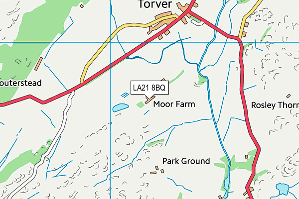 LA21 8BQ map - OS VectorMap District (Ordnance Survey)