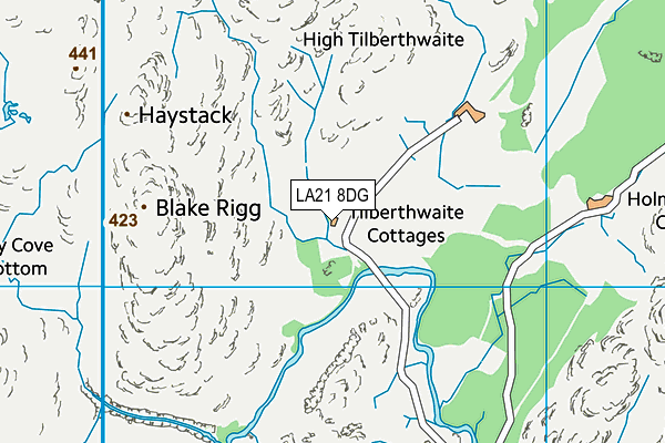 LA21 8DG map - OS VectorMap District (Ordnance Survey) LA21 8DG map - OS VectorMap District (Ordnance Survey)