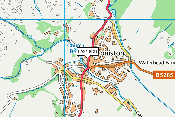 LA21 8DU map - OS VectorMap District (Ordnance Survey) LA21 8DU map - OS VectorMap District (Ordnance Survey)