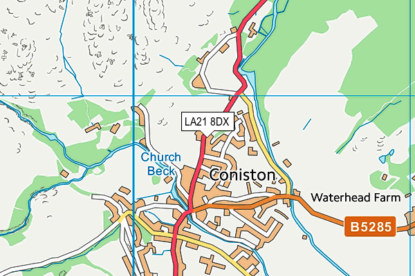 LA21 8DX map - OS VectorMap District (Ordnance Survey) LA21 8DX map - OS VectorMap District (Ordnance Survey)
