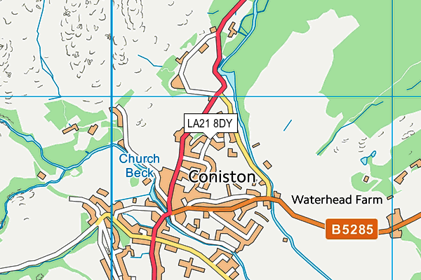 LA21 8DY map - OS VectorMap District (Ordnance Survey) LA21 8DY map - OS VectorMap District (Ordnance Survey)