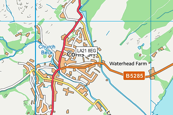 LA21 8EG map - OS VectorMap District (Ordnance Survey) LA21 8EG map - OS VectorMap District (Ordnance Survey)