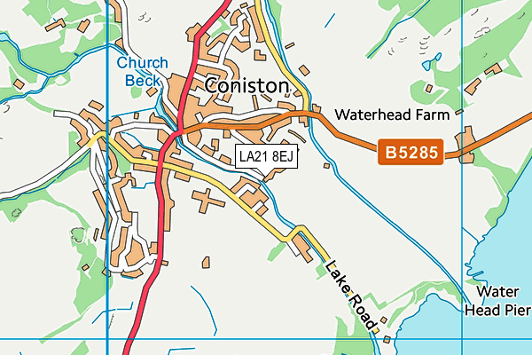 LA21 8EJ map - OS VectorMap District (Ordnance Survey) LA21 8EJ map - OS VectorMap District (Ordnance Survey)