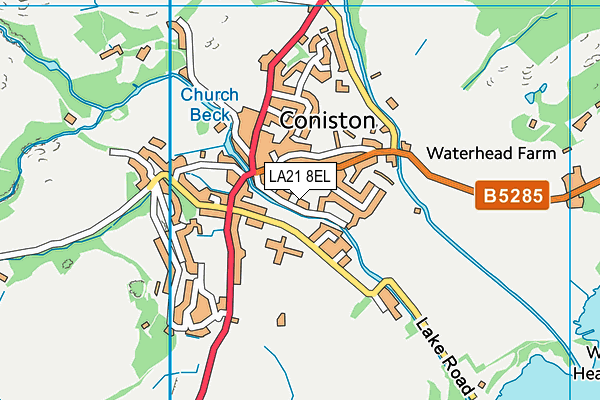 LA21 8EL map - OS VectorMap District (Ordnance Survey)