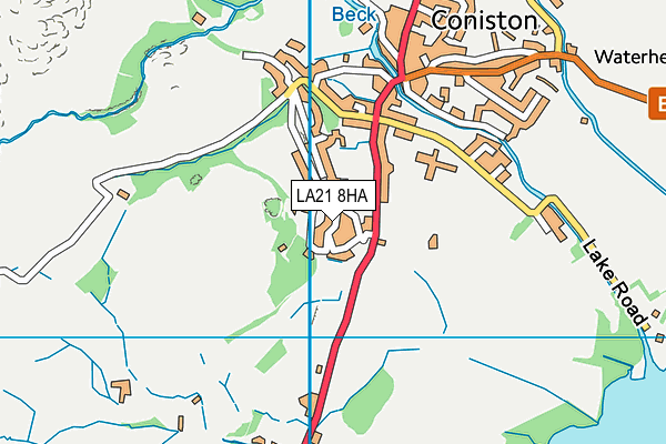 LA21 8HA map - OS VectorMap District (Ordnance Survey) LA21 8HA map - OS VectorMap District (Ordnance Survey)