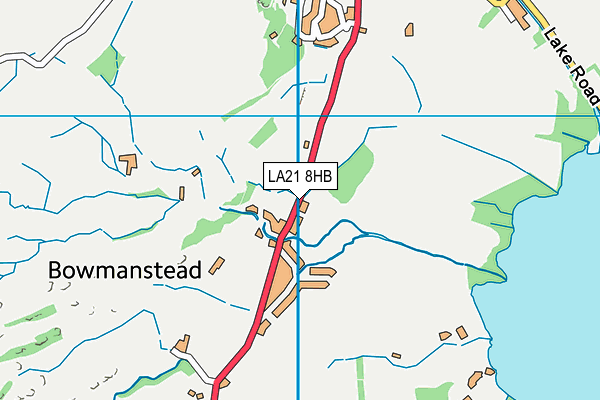 LA21 8HB map - OS VectorMap District (Ordnance Survey) LA21 8HB map - OS VectorMap District (Ordnance Survey)