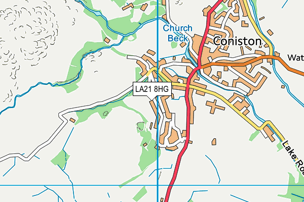 LA21 8HG map - OS VectorMap District (Ordnance Survey) LA21 8HG map - OS VectorMap District (Ordnance Survey)