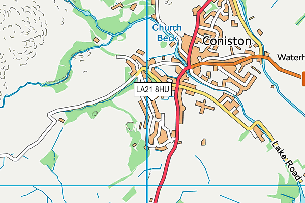LA21 8HU map - OS VectorMap District (Ordnance Survey) LA21 8HU map - OS VectorMap District (Ordnance Survey)