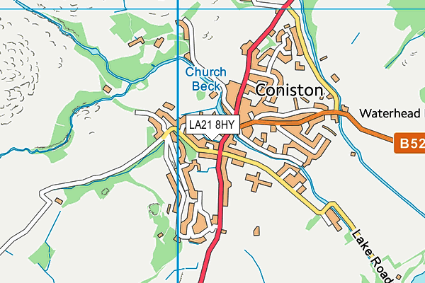 LA21 8HY map - OS VectorMap District (Ordnance Survey)