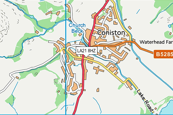 LA21 8HZ map - OS VectorMap District (Ordnance Survey) LA21 8HZ map - OS VectorMap District (Ordnance Survey)