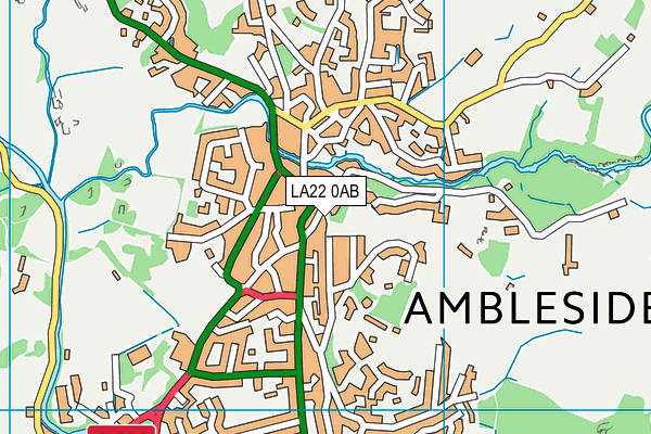 LA22 0AB map - OS VectorMap District (Ordnance Survey) LA22 0AB map - OS VectorMap District (Ordnance Survey)
