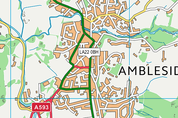 LA22 0BH map - OS VectorMap District (Ordnance Survey) LA22 0BH map - OS VectorMap District (Ordnance Survey)