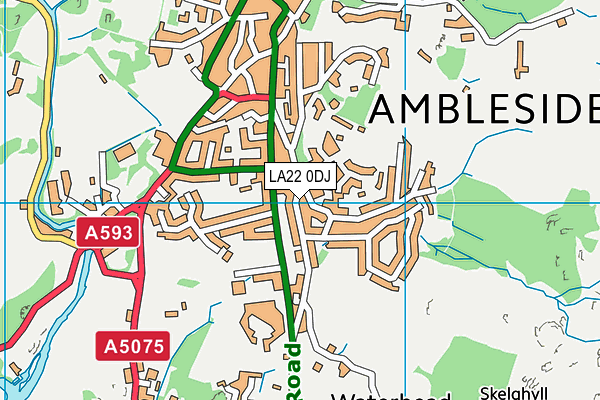 LA22 0DJ map - OS VectorMap District (Ordnance Survey) LA22 0DJ map - OS VectorMap District (Ordnance Survey)