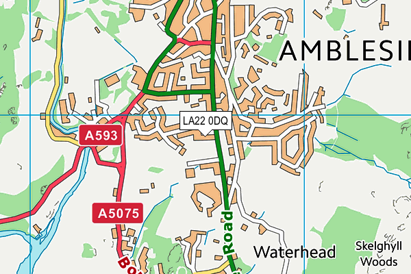 LA22 0DQ map - OS VectorMap District (Ordnance Survey) LA22 0DQ map - OS VectorMap District (Ordnance Survey)