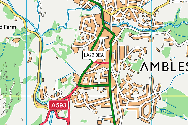 LA22 0EA map - OS VectorMap District (Ordnance Survey) LA22 0EA map - OS VectorMap District (Ordnance Survey)